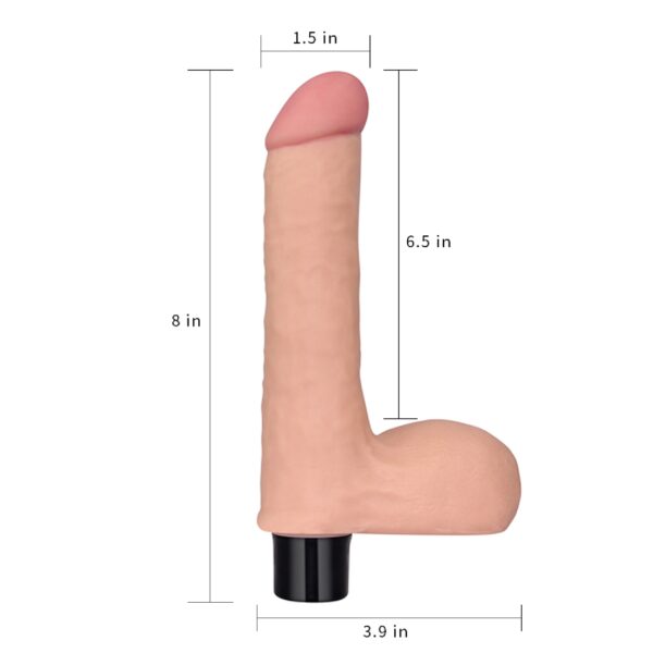 8"" REAL SOFTEE Vibrating Dildo - Image 5