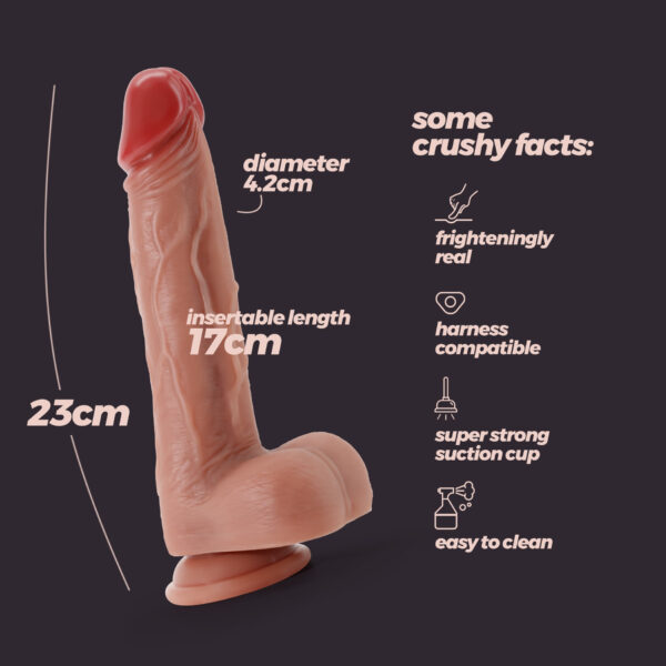 CRUSHIOUS INVIKTUS 9 – Dildo από υγρή σιλικόνη (απόχρωση σάρκας)