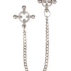 4 Point Nipple Press w Chain Black