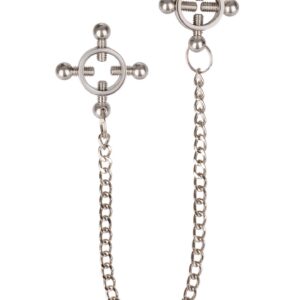 4 Point Nipple Press w Chain Black