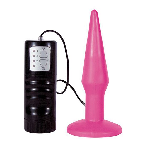 ΡΟΖ ΜΙΚΡΗ ΣΦΗΝΑ ΜΕ ΔΟΝΗΣΗ MULTI VIBRO BUTT PLUG 11.50cm