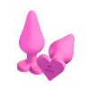 ΡΟΖ ΣΦΗΝΑ NAUGHTY CANDY HEART PINK BUTT PLUG 8.8cm