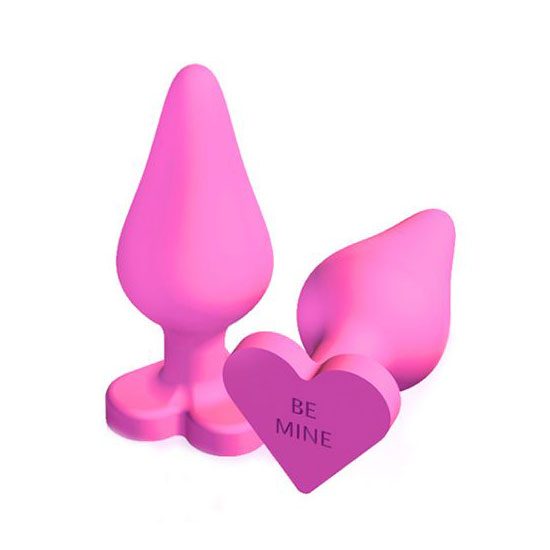 ΡΟΖ ΣΦΗΝΑ NAUGHTY CANDY HEART PINK BUTT PLUG 8.8cm