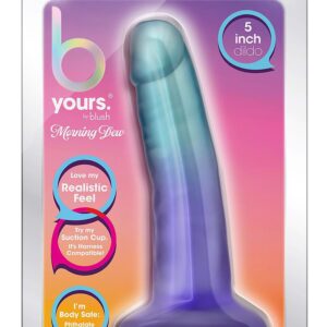 B YOURS MORNING DEW 5 INCH DILDO SAPPHIRE