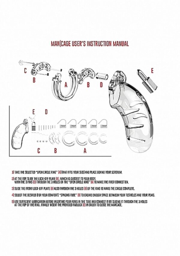 Chastity - 4.5"" - Cock Cage - Transparent