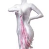 Anonymo flogger, PU leather, pink, 64 cm