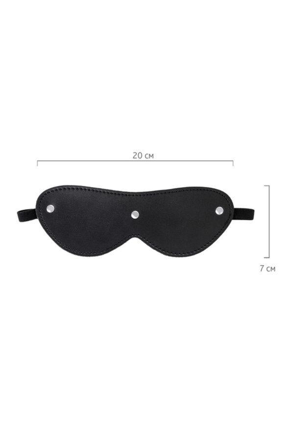 Anonymo mask, PU leather, black, 24 cm