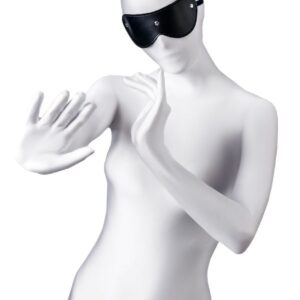 Anonymo mask, PU leather, black, 24 cm