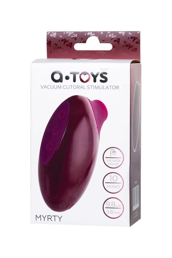 Myrty Clitoral Vacuum Stimulator, burgundy, 9.8 cm