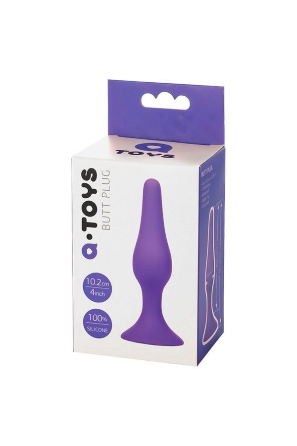 Anal Plug, Silicone, Purple, 10.2 cm