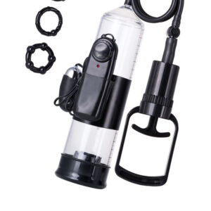 Penis Pump Coal, with vibro, PVC, Transparent, 22,8 cm