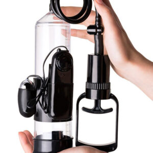 Penis Pump Coal, with vibro, PVC, Transparent, 22,8 cm