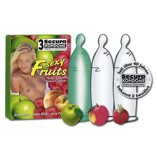 ΠΡΟΦΥΛΑΚΤΙΚΌ ΜΕ ΦΡΟΎΤΑ SECURA SEXY FRUITS 3 τεμ