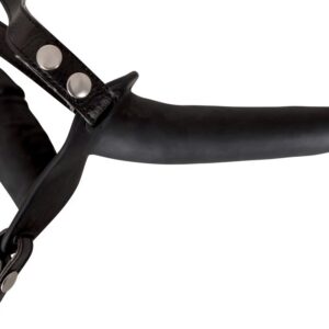 Double Strap On Black Silicone