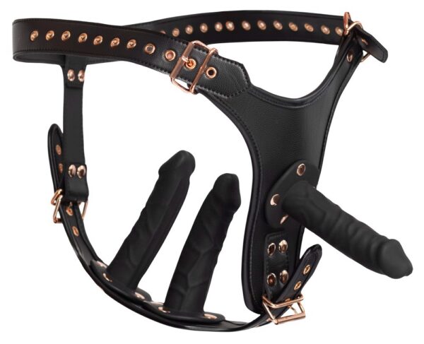 Ζωνάτο Strap-On με 3 Ρεαλιστικά Ομοίωματα