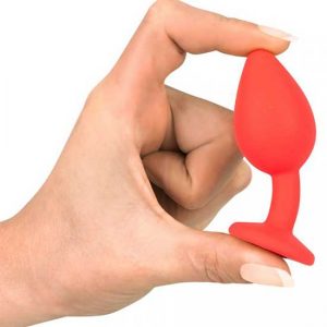 YOU2TOYS SILICONE BUTT PLUG SMALL ΚΌΚΚΙΝΗ ΣΦΉΝΑ-STRASS