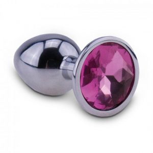 ΜΕΤΑΛΛΙΚΉ SMALL ΣΦΉΝΑ ΡΟΖ PINK STRASS METAL BUTTPLUG