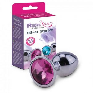 ΜΕΤΑΛΛΙΚΉ ΣΦΉΝΑ ΜΕ ΡΟΖ STRASS MEDIUM METAL BUTTPLUG