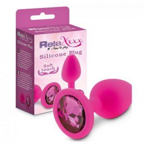 ΣΦΉΝΑ ΣΙΛΙΚΌΝΗΣ ΜΕ ΡΟΖ STRASS SMALL SILICONE BUTTPLUG