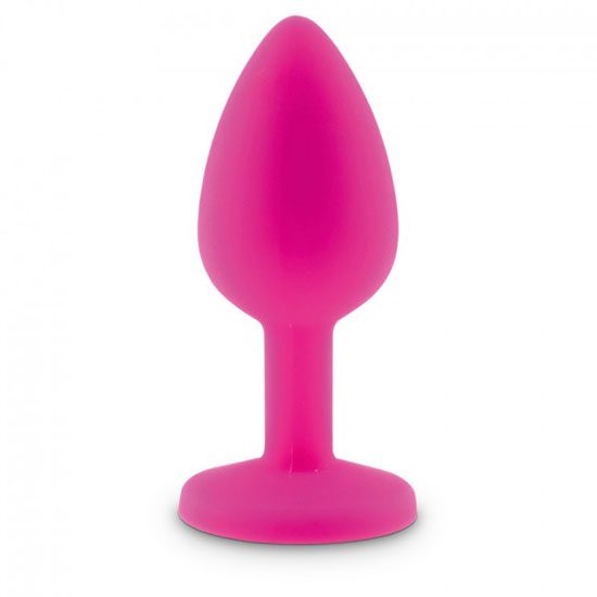 ΣΦΉΝΑ ΣΙΛΙΚΌΝΗΣ ΜΕ ΡΟΖ STRASS SMALL SILICONE BUTTPLUG