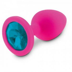 ΣΦΉΝΑ ΣΙΛΙΚΌΝΗΣ ΜΠΛΕ STRASS SMALL SILICONE BUTTPLUG