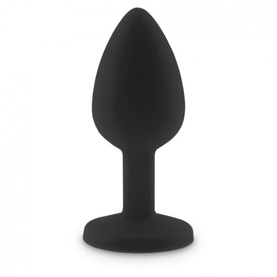 ΜΑΎΡΗ ΣΦΉΝΑ ΣΙΛΙΚΌΝΗΣ ΜΕ ΡΟΖ STRASS SMALL BUTTPLUG