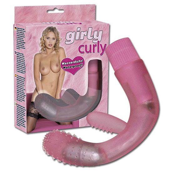 ΡΟΖ ΚΛΙΤΟΡΙΔΙΚΟΣ ΔΟΝΗΤΗΣ GIRLY CURLY VIBRATOR 17cm