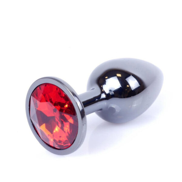 Jewellery Dark Silver PLUG- Red