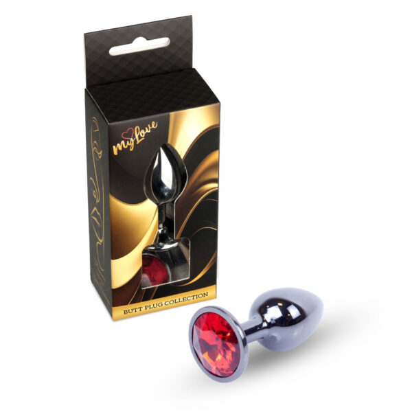 Jewellery Dark Silver PLUG- Red