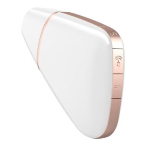 Love Triangle Air Pulse Stimulator + Vibration White