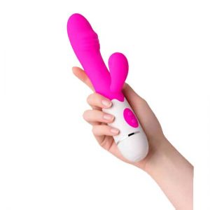 PINK ABS SILICONE RABBIT BY A-TOYS ΡΟΖ ΚΟΥΝΕΛΆΚΙ 23.3cm