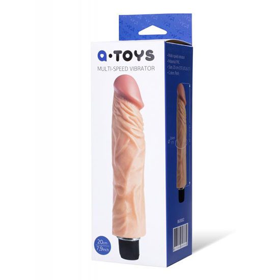 ΜΑΛΑΚΌΣ ΔΟΝΗΤΉΣ PVC MULTI-SPEED VIBRATOR BY A-TOYS 20cm