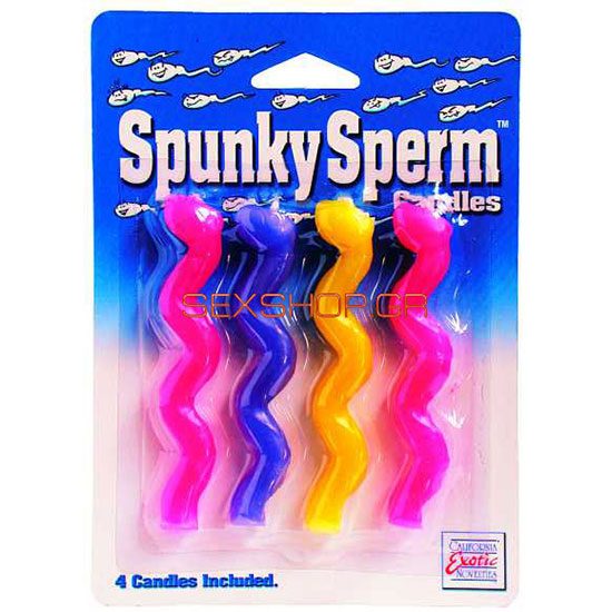 4 ΚΕΡΑΚΙΑ ΣΧΗΜΑ ΣΠΕΡΜΑΤΟΖΩΑΡΙΟΥ SPUNKY SPERM CANDLES