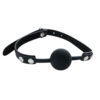 Black silicone ball gag