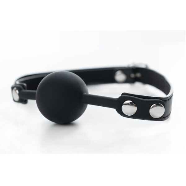 Black silicone ball gag