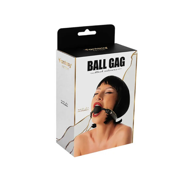 Black silicone ball gag