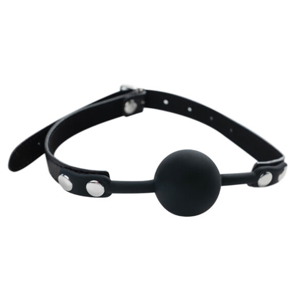 Black silicone ball gag