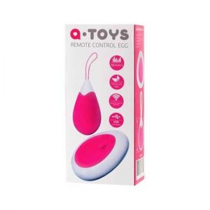 SILICONE PINK AND WHITE REMOTE VIBRATING EGG BY A-TOYS