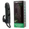 PENIS SLEEVE WITH BALL STRAP vibration BLACK