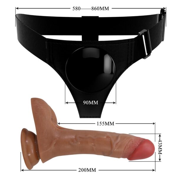 Ζωνάτο Strap-On & Ρεαλιστκό Δονητή