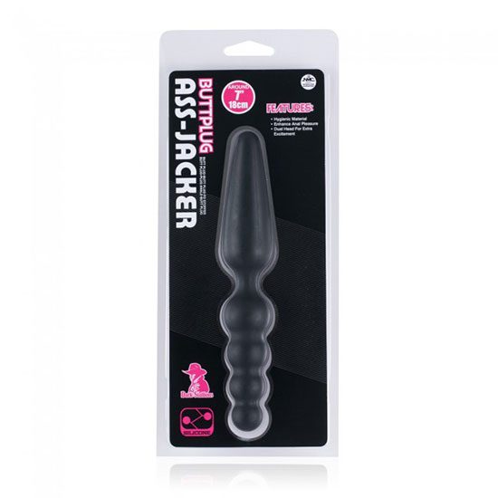 ΜΑΥΡΗ ΣΦΗΝΑ ΑΠΟ ΣΙΛΙΚΟΝΗ ASS JACKER SILICONE BUTT PLUG