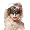 QUEEN LACE BLACK MASK BY OUCH ΜΆΣΚΑ ΜΕ ΑΝΟΙΚΤΆ ΜΆΤΙΑ