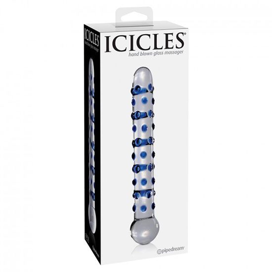 ΓΥΆΛΙΝΟ ΟΜΟΊΩΜΑ ΠΈΟΥΣ ICICLES No50 CLEAR & BLUE GLASS